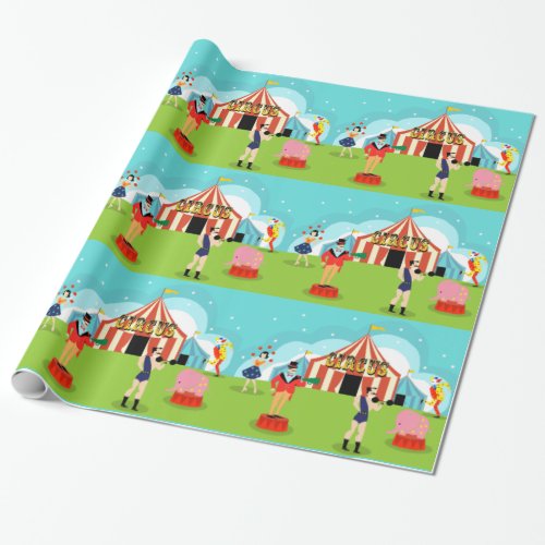 Vintage Circus Wrapping Paper