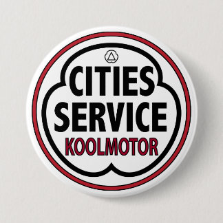 Vintage Cities Service koolmotor sign Button