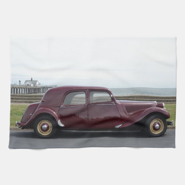 Vintage Citroen Traction Avant Towel (Horizontal)
