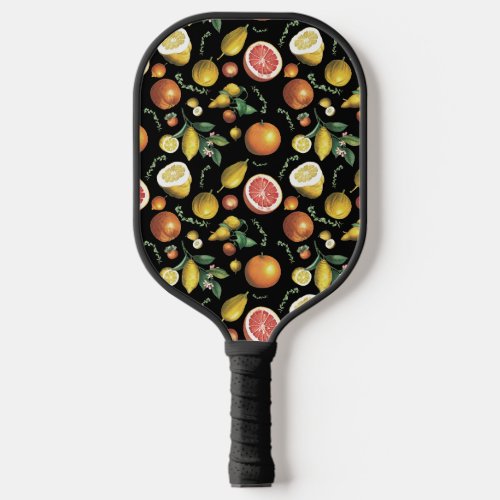 Vintage citrus fruits design pickleball paddle
