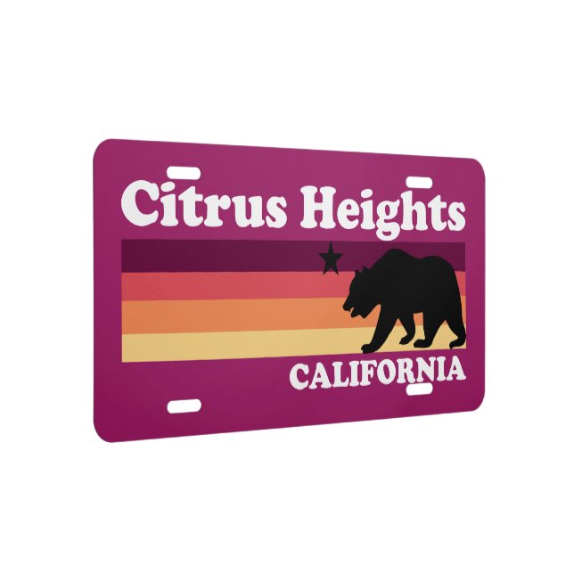 Vintage Citrus Heights California License Plate (Right)