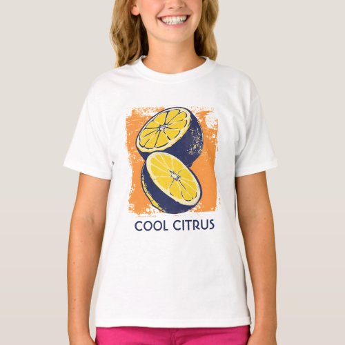 Vintage Citrus Lemon Chic Watercolor T_Shirt