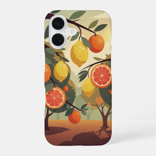 Vintage Citrus Orchard iPhone Case (Back)