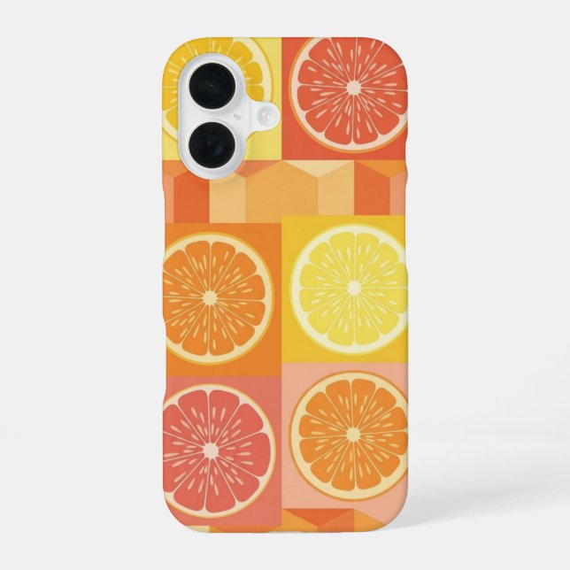 Vintage Citrus Pattern iPhone Case (Back)
