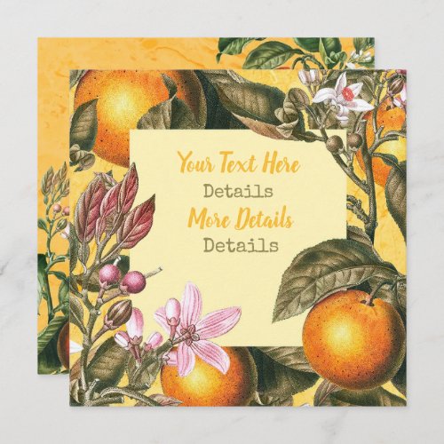 Vintage Citrus Save The Date