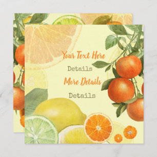 Vintage Citrus Save The Date