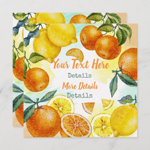 Vintage Citrus Save The Date