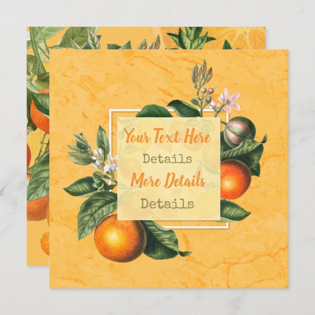 Vintage Citrus Save The Date (Front/Back)