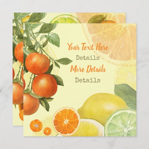 Vintage Citrus Save The Date Holiday Card