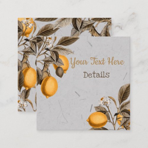 Vintage Citrus Save The Date Note Card