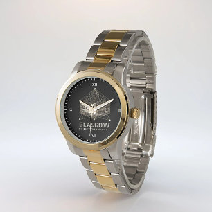 Vintage City Chambers Oversized Two-Tone Bracelet Watch