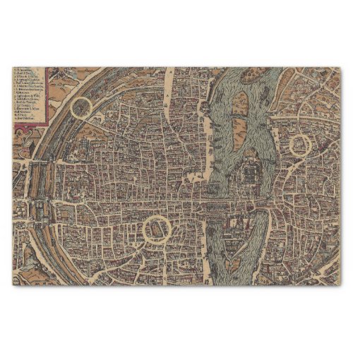 Vintage City Map Tissue Paper