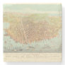 Vintage City of San Francisco Restored Map, 1878 Stone Coaster