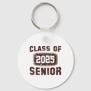 Vintage Cl Of 2025 Senior Graduation Boys Girl Wom Keychain