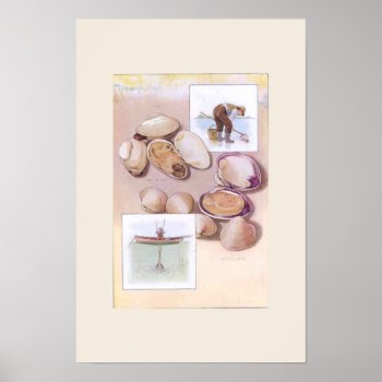 Vintage Clam Poster by Vintage_Obsession at Zazzle