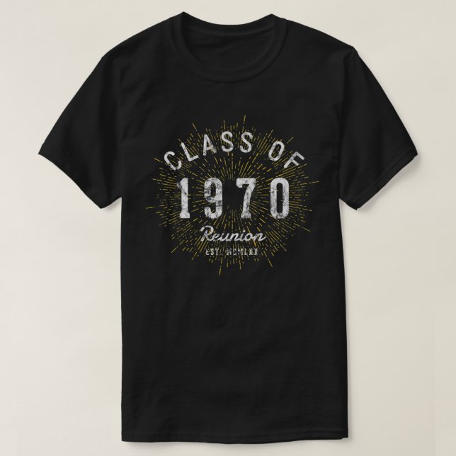 Vintage Class of 1970 Class Reunion Premium  T-Shirt (Design Front)
