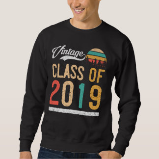 Vintage Class of 2019 High School or College Gradu Sweatshirt