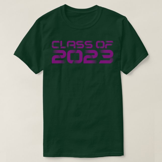 Vintage Class Of 2023 Purple Text T-Shirt (Design Front)