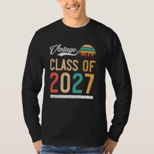 Vintage Class of 2027 High School or College Gradu T-Shirt