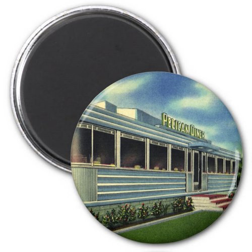 Vintage Classic 50s Retro Restaurant Pelican Diner Magnet