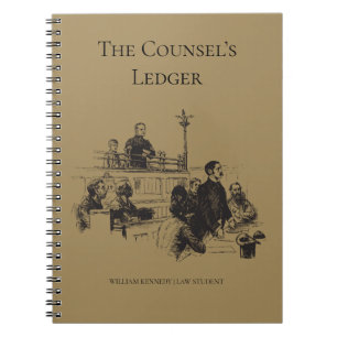 Vintage Classic Academia Law Student Coffee Brown Notebook