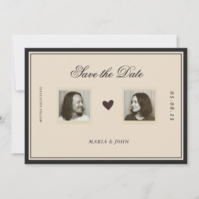Vintage Classic Aesthetic Save the Date (Front)