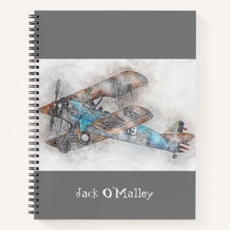 Vintage Classic Airplane Notebook