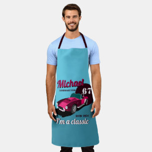 Vintage classic antique car legendary dad name  apron