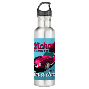 Vintage classic antique car legendary dad name stainless steel water bottle