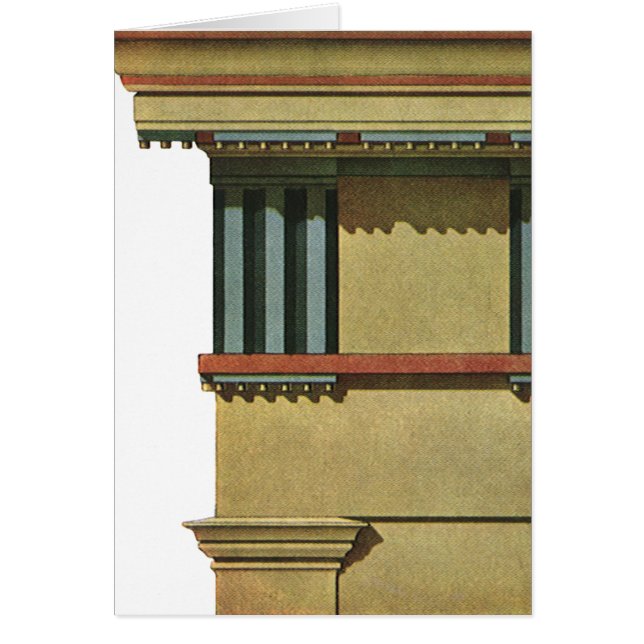 Vintage Classic Architecture, Temple Entablature Cards (Front)