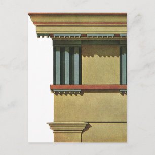 Vintage Classic Architecture, Temple Entablature Postcard