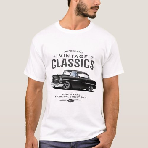 Vintage Classic Black Street Rod T_Shirt