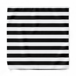 Vintage Classic black & white stripes Bandana