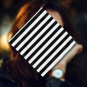 Vintage Classic black & white stripes Bandana