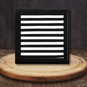Vintage Classic black & white stripes Gift Box