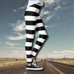 Vintage Classic black & white stripes Leggings<br><div class="desc">The vintage white and black stripes pattern is a pattern from the past, characterized by parallel white and black stripes of various widths that are repeated throughout the pattern. This pattern refers to the classic style and is characterized by subtlety and elegance. White and black colors are subdued, which gives...</div>