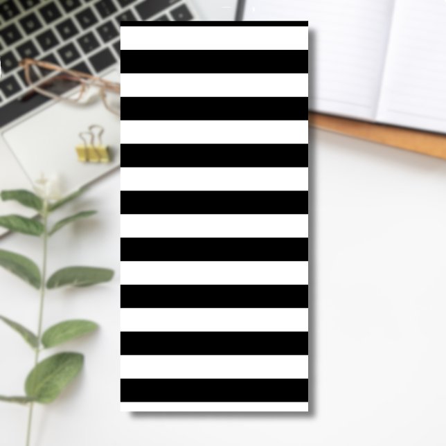 Vintage Classic black & white stripes Magnetic Notepad (Creator Uploaded)