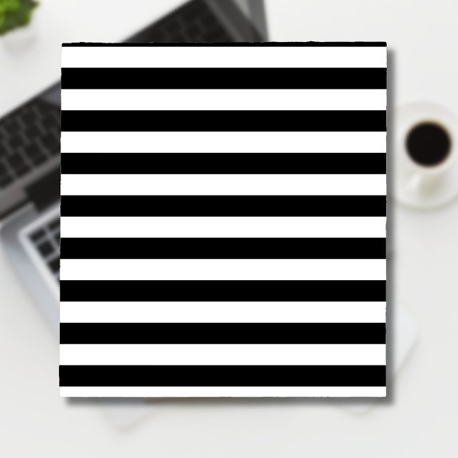 Vintage Classic black & white stripes Notepad (Creator Uploaded)