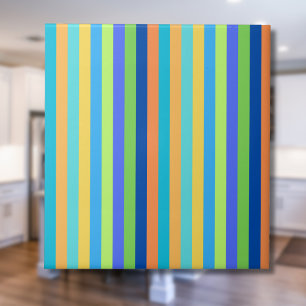 Vintage Classic Blue & Orange Rainbow Stripes Ceramic Tile