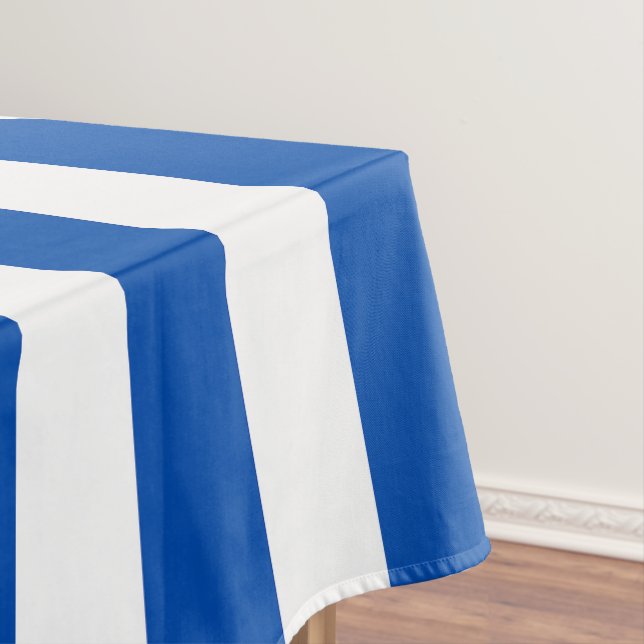 Vintage Classic Blue & White Stripes Tablecloth (In Situ)