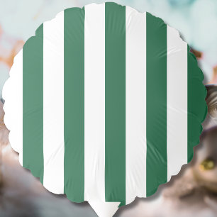 Vintage Classic Bottle Green & White Stripes Balloon