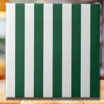 Vintage Classic Bottle Green & White Stripes Ceramic Tile<br><div class="desc">The Bottle Green & White stripes pattern is a pattern from the past, characterized by parallel Bottle Green & White stripes of various widths that are repeated throughout the pattern. This pattern refers to the classic style and is characterized by subtlety and elegance. Bottle Green & White colors are subdued,...</div>