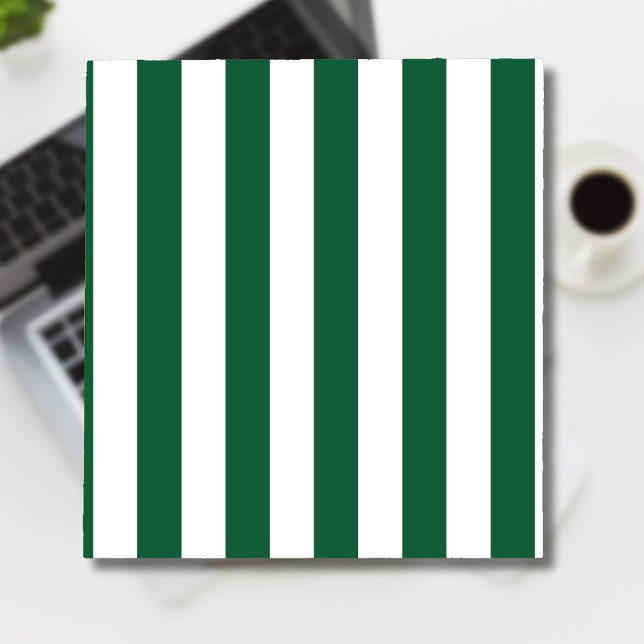 Vintage Classic Bottle Green & White Stripes Notepad (Creator Uploaded)