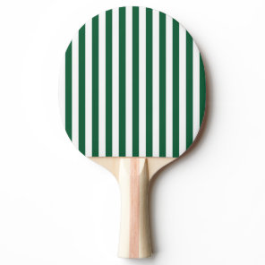 Vintage Classic Bottle Green & White Stripes Ping Pong Paddle