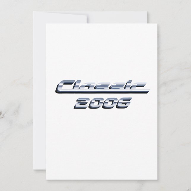 Vintage Classic Car 2006 Birthday Gift Invitation (Front)