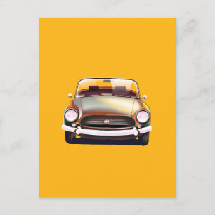 Vintage Classic car Announcement Postcard