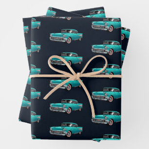 Vintage Classic Car Automobile  Wrapping Paper Sheets