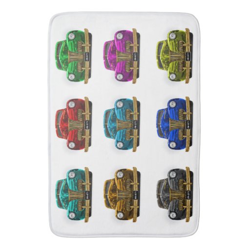 Vintage classic car bath mat Zazzle