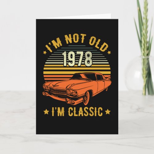 Vintage Classic Car Birthday Car Fan Card