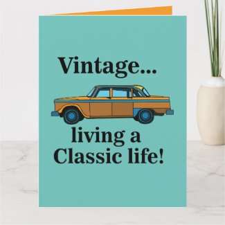 Vintage Classic Car Birthday Card
